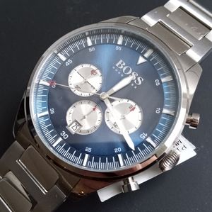 Hugo Boss Pioneer Stainless Steel Bracelet Blu Dial Men's Chronograph Watch